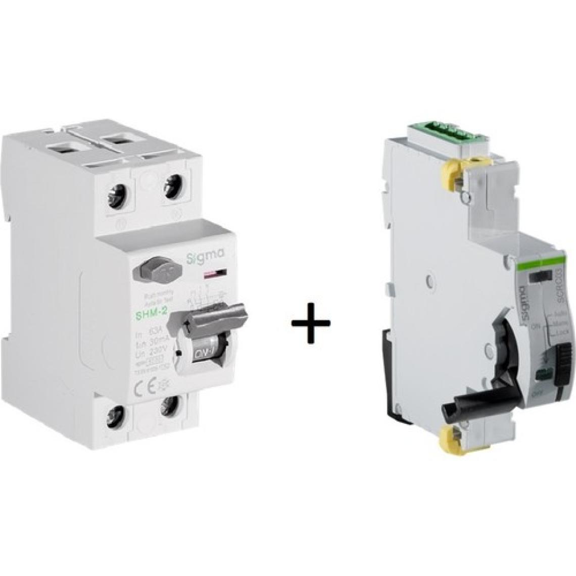 Sigma Elektrik SCRC03 Otomatik Yeniden Kurma Ünitesi + 2X63 30MA Kaçak Akım Rölesi