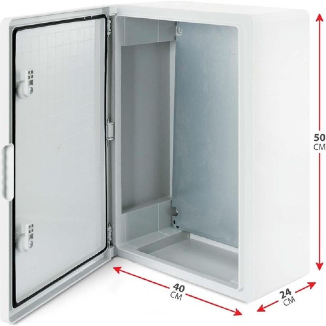 AKİŞ AKAB-400240 OPAK KAPAKLI ABS PLASTİK ELEKTRİK PANOSU (40x50x24 CM)