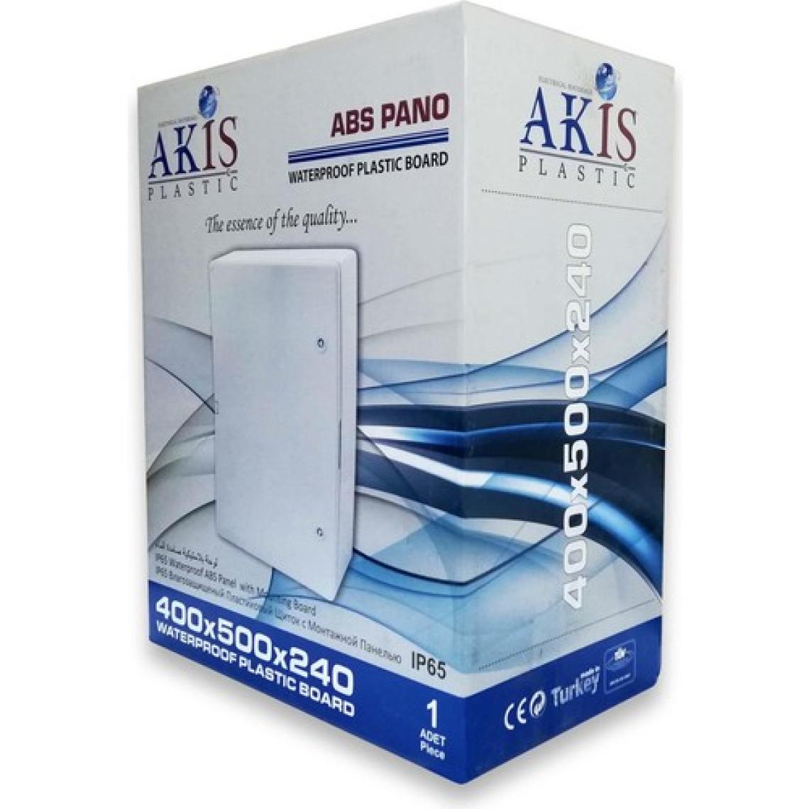 AKİŞ AKAB-400240 OPAK KAPAKLI ABS PLASTİK ELEKTRİK PANOSU (40x50x24 CM)