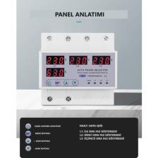 Tomzn Otomatik Faz Seçici ve Yüksek Alçak Voltaj Akım Koruma Rölesi 63A Dahili Kontaktör