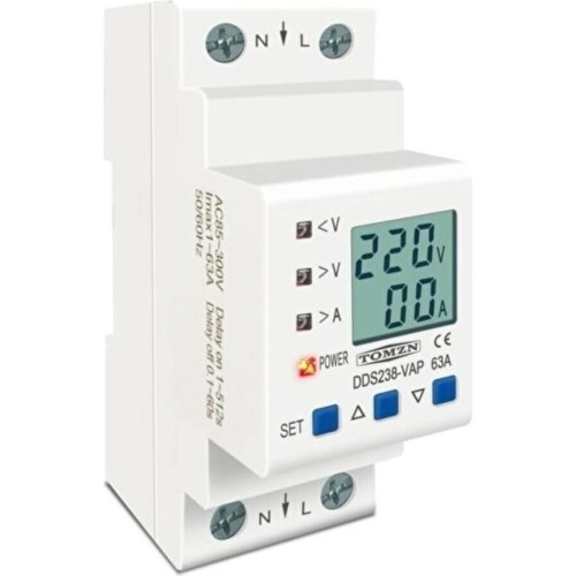 Tomzn Hiking Gerilim Koruma Rölesi Yüksek Alçak Voltaj Akım Koruma 63A Dahili Kontaktör Voltmetre