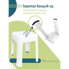 Saban Beyaz Plastik Tabure