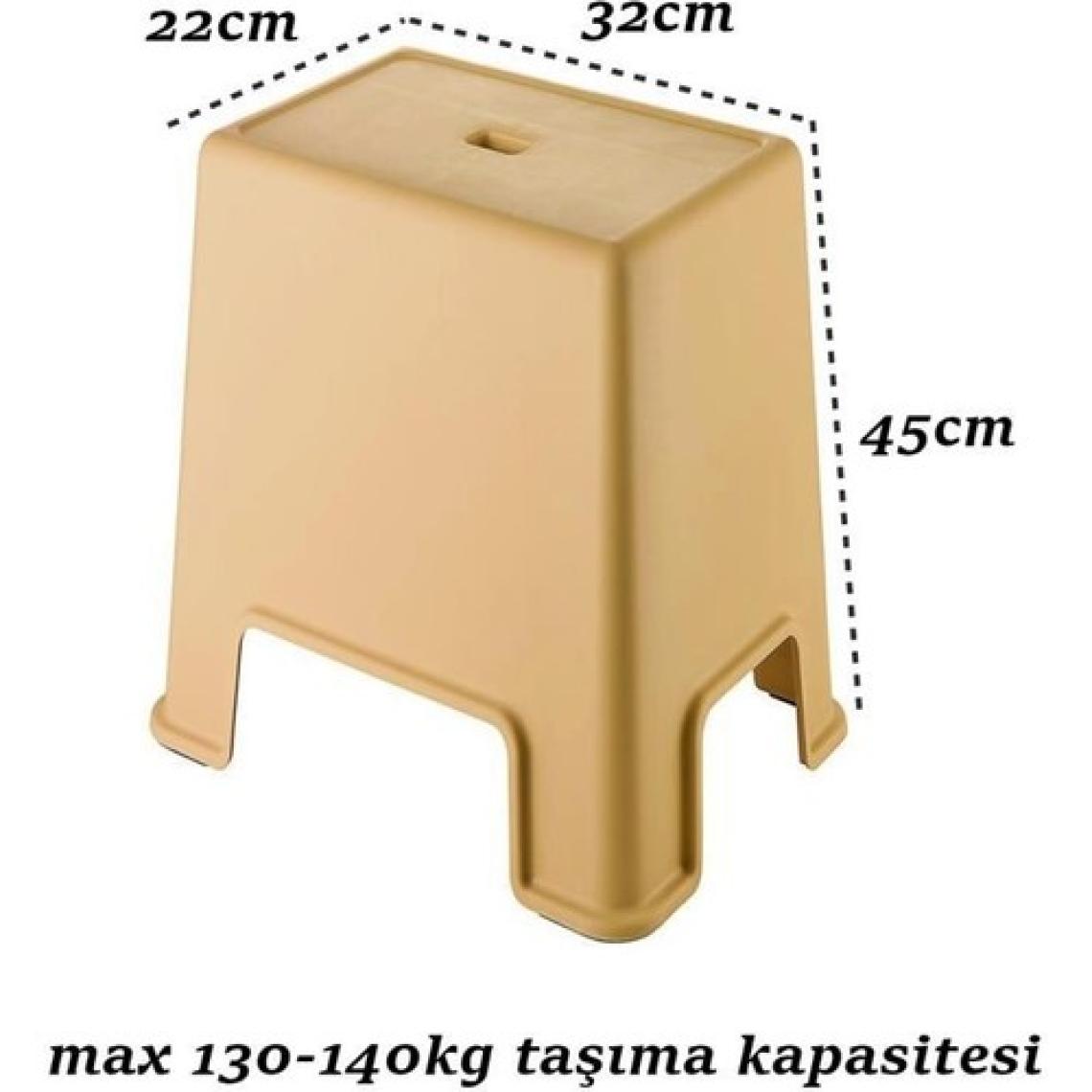 Geseus Banyo Taburesi  Büyük Boy Çok Amaçlı Tabure Açık KAHVE-481