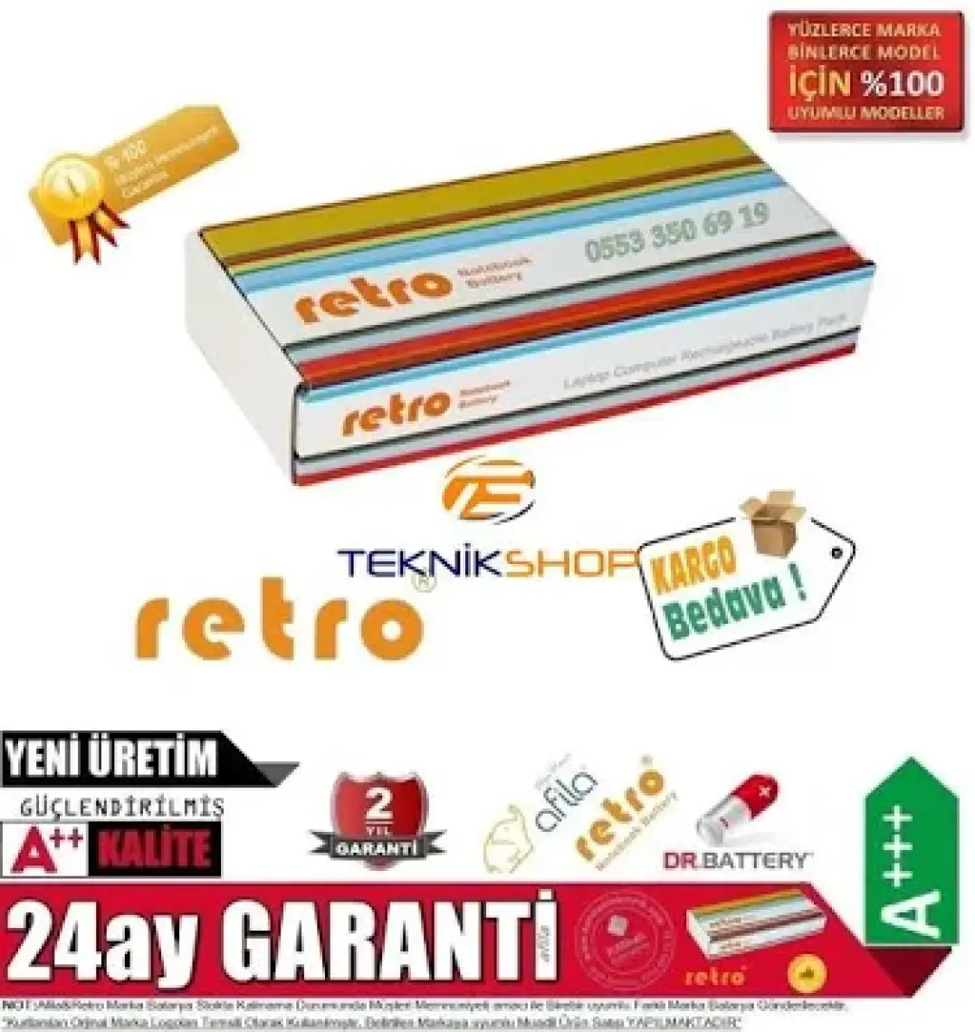 Retro Hp Oa04, F3b94aa Notebook Bataryası - 4 Cell