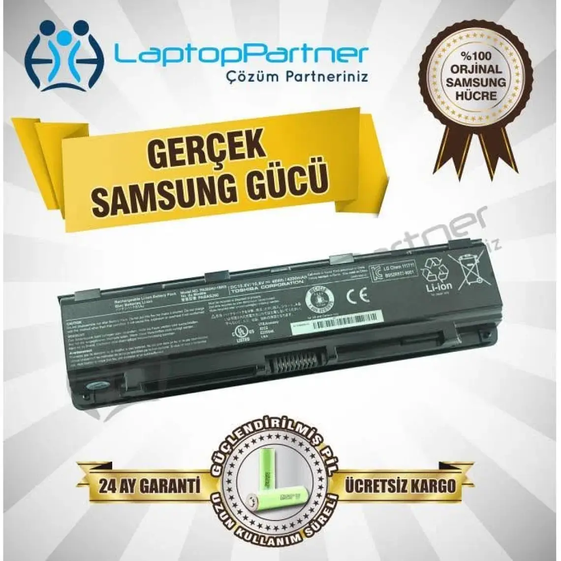 İhfostar Toshiba Satellite C50-A, Pa5109u-1Brs Notebook Bataryası - 6 Cell