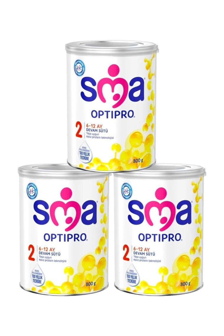 2 Numara 800 Gr Optipro Devam Sütü 3'lü