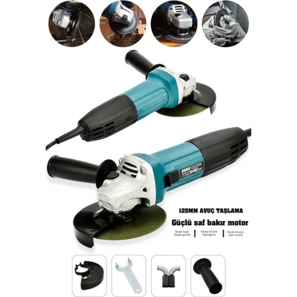 Assur 780W Metal Şanzıman Avuç İçi Taşlama Makinesi 125mm