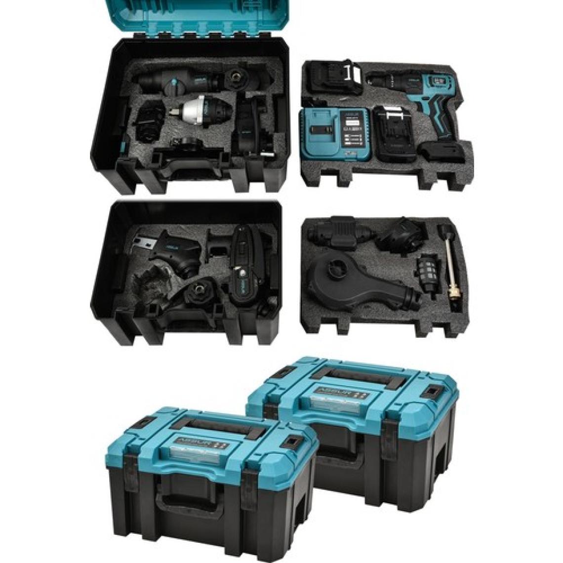 Assur Profesyonel 21V Çift Akülü Kömürsüz Şarjlı Muhteşem 13 Başlıklı Set