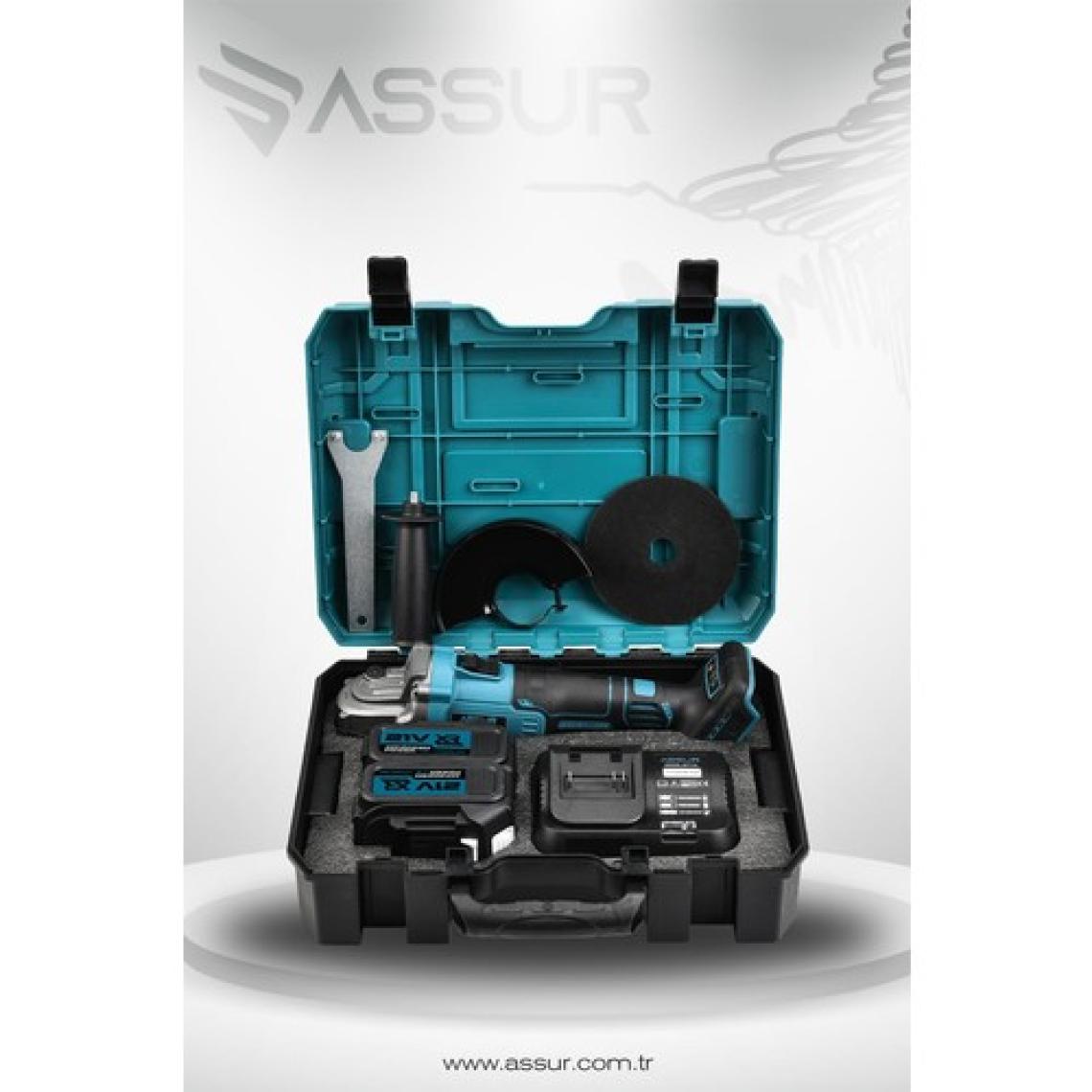 Assur 21V Çift Akülü 125mm Kömürsüz Şarjlı Taşlama