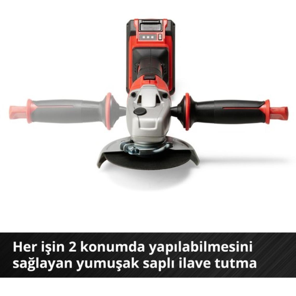Einhell Professional Akülü Avuç Taşlama AXXIO 18/125 
Power X-Change (18 V, 700 W, 125 mm disk Ø, 33 mm 
kesme derinliği, kömürsüz, yumuşak başlangıç, kesme diski ve akü dahil değildir) - 4431140