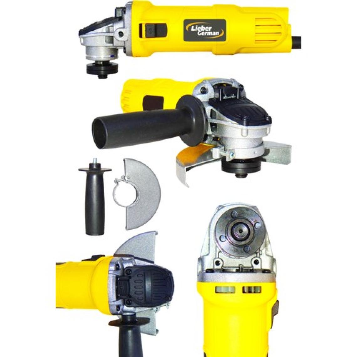 Lieber German Teknoloji Bakır Sargılı 3400 W 115 mm 125 mm Spiral Avuç Içi Kesme ve Taşlama Makinası