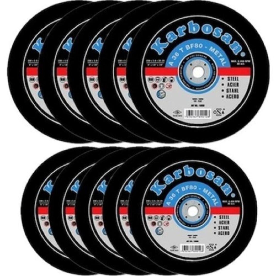 Karbosan 115 x 3 x 22.23 Metal Kesme Taşı Düz 10'lu