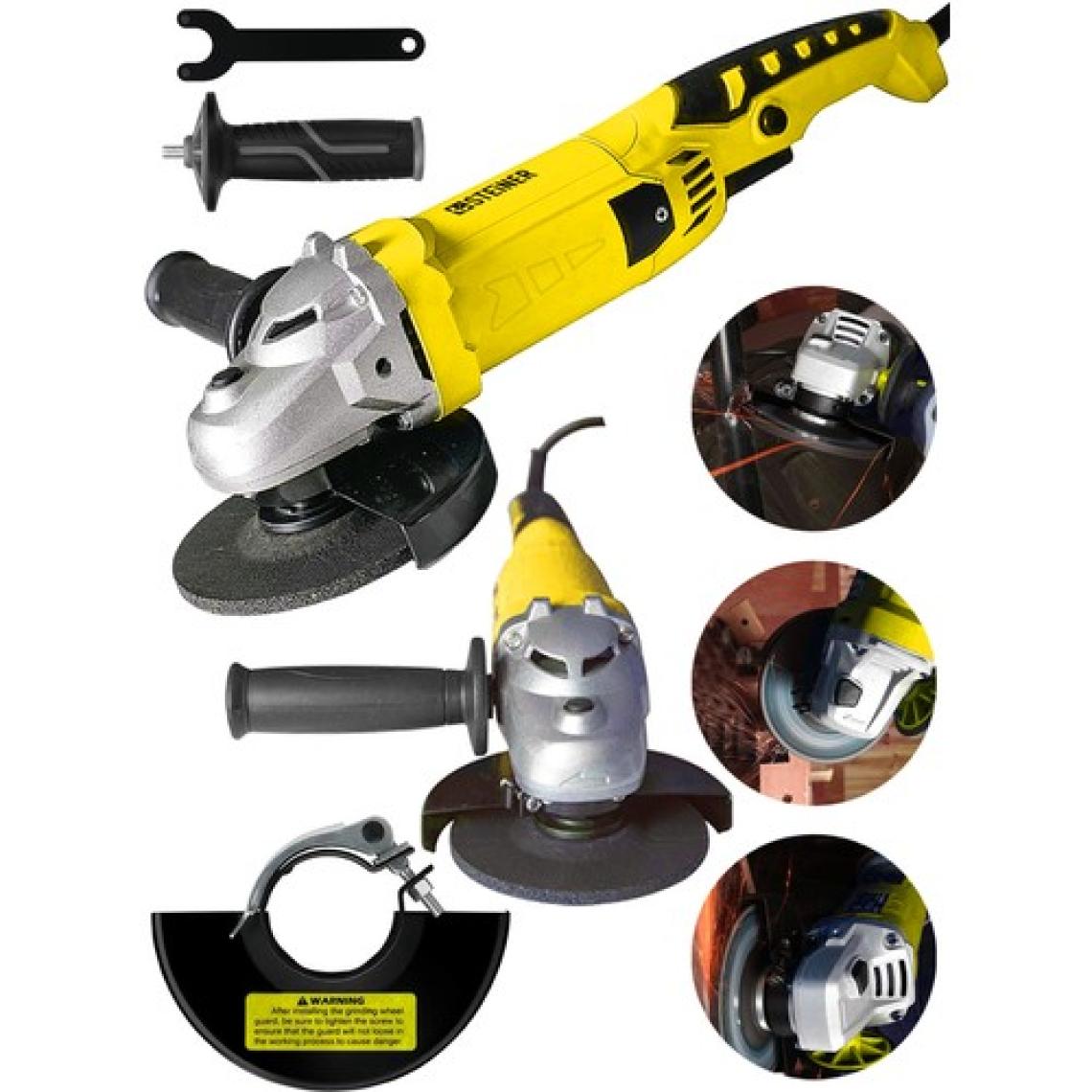 Steiner Alman 3000 Watt Devir Ayarli Sjs Çift Metal Dişli Şanzuman Demir Metal Kesme Taşlama Makinesi 125MM