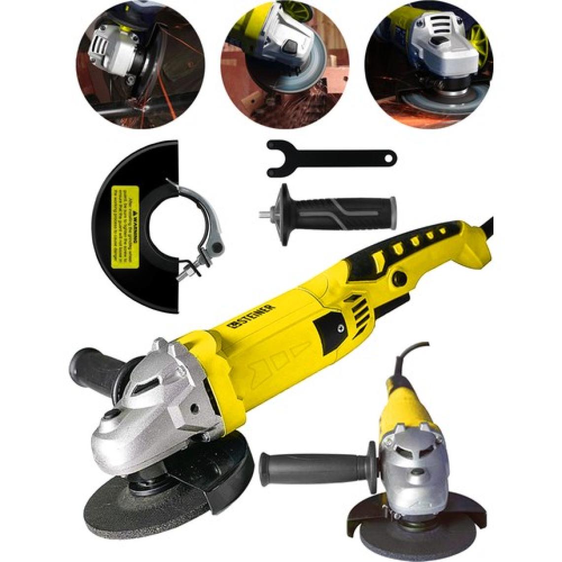 Steiner Alman 3000 Watt Devir Ayarli Sjs Çift Metal Dişli Şanzuman Demir Metal Kesme Taşlama Makinesi 125MM