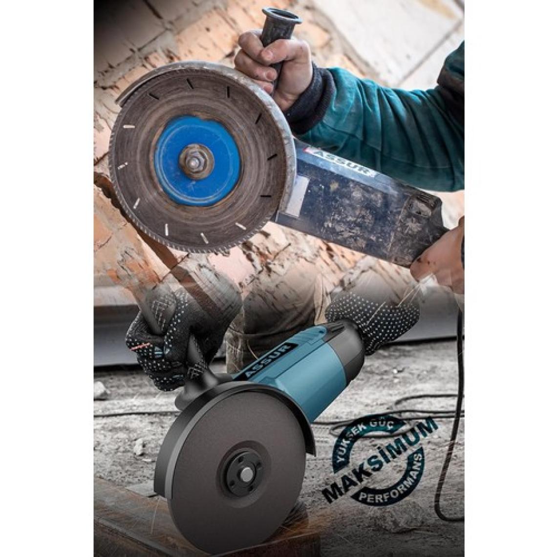 Assur 2200W Metal Şanzıman 230mm Büyük Spiral Taşlama Çantalı