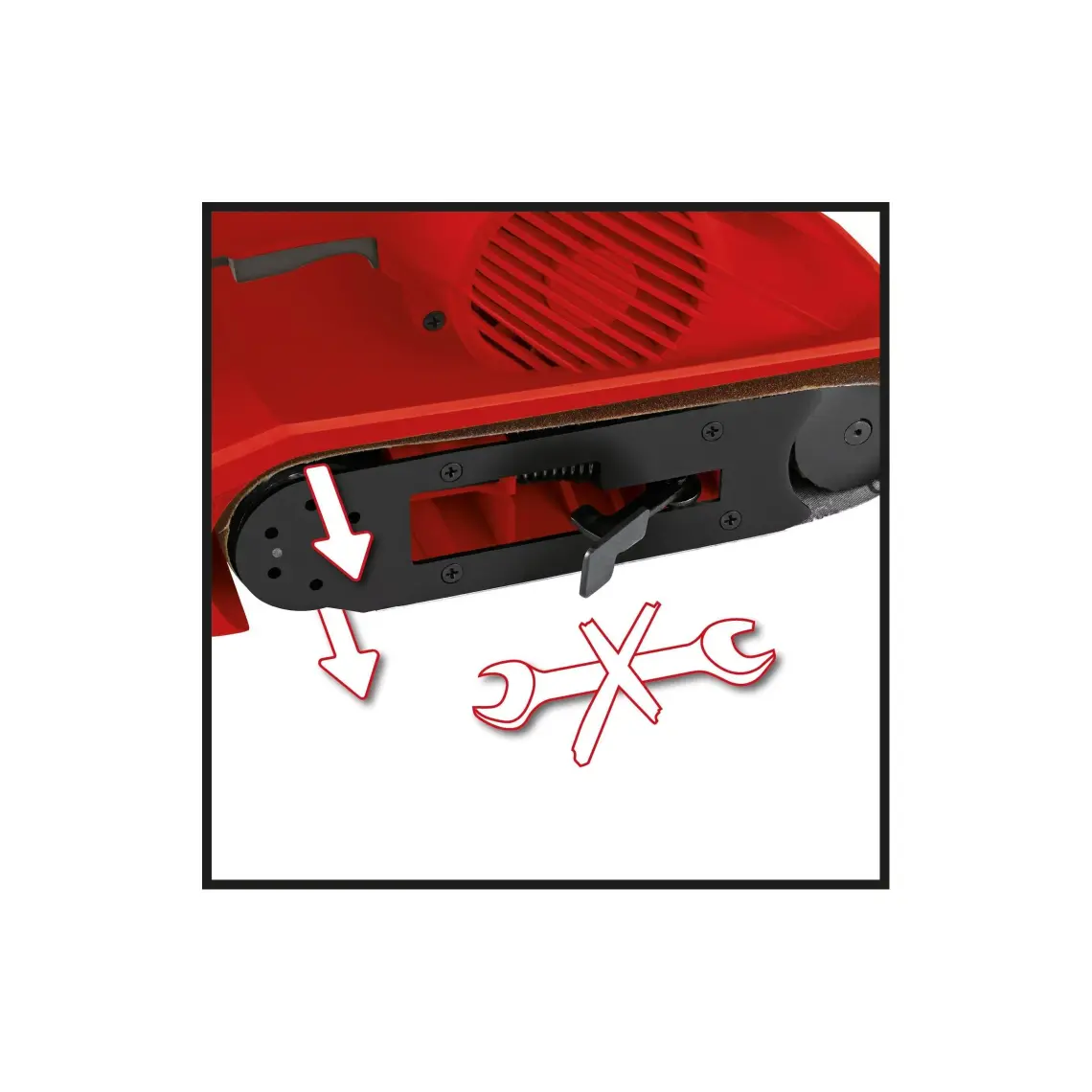 Einhell  Tank Zımpara TC-BS 8038 (800 W, hassas bant ayarı ile doğru bant takibi, seramik koruma eklentisi, ek tutamak, entegre toz emiş sistemi, zımpara bandı dâhil) - 4466259