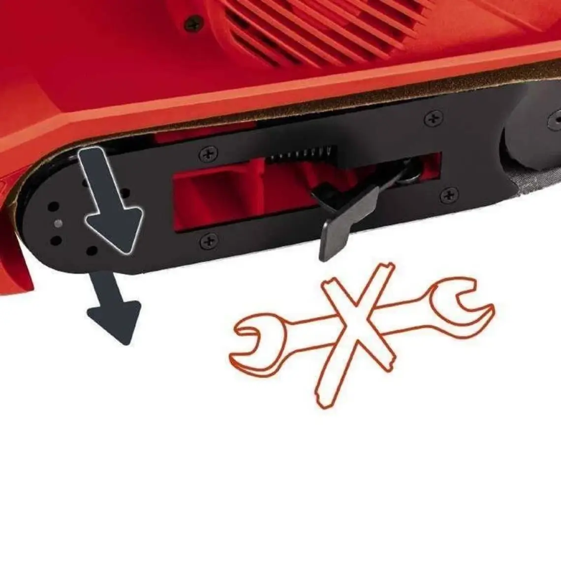 Einhell  Tank Zımpara TC-BS 8038 (800 W, hassas bant ayarı ile doğru bant takibi, seramik koruma eklentisi, ek tutamak, entegre toz emiş sistemi, zımpara bandı dâhil) - 4466259