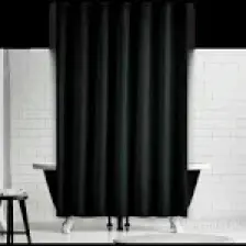 Zethome Jackline Banyo Duş Perdesi 0010 Siyah Tek Kanat 1X180X200