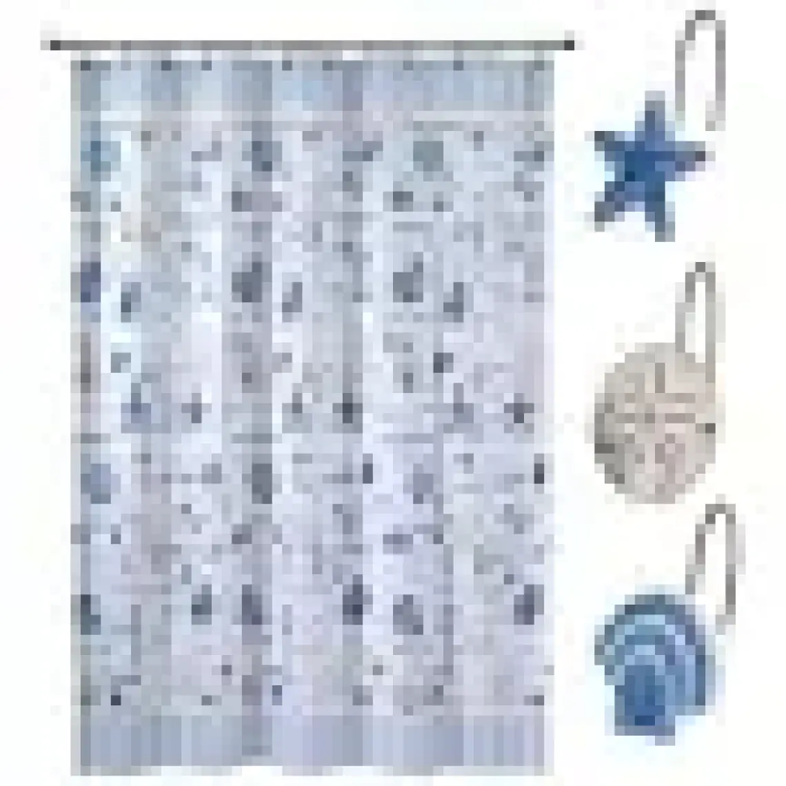 Bosphorus Duş Perdesi Halkası İstridye Figürlü 12'li Pvc Pakette