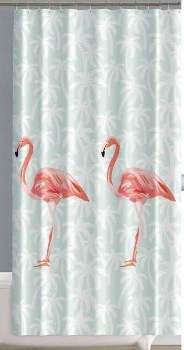 Prado Flamingos Banyo Perdesi, Duş Perdesi 180x200cm