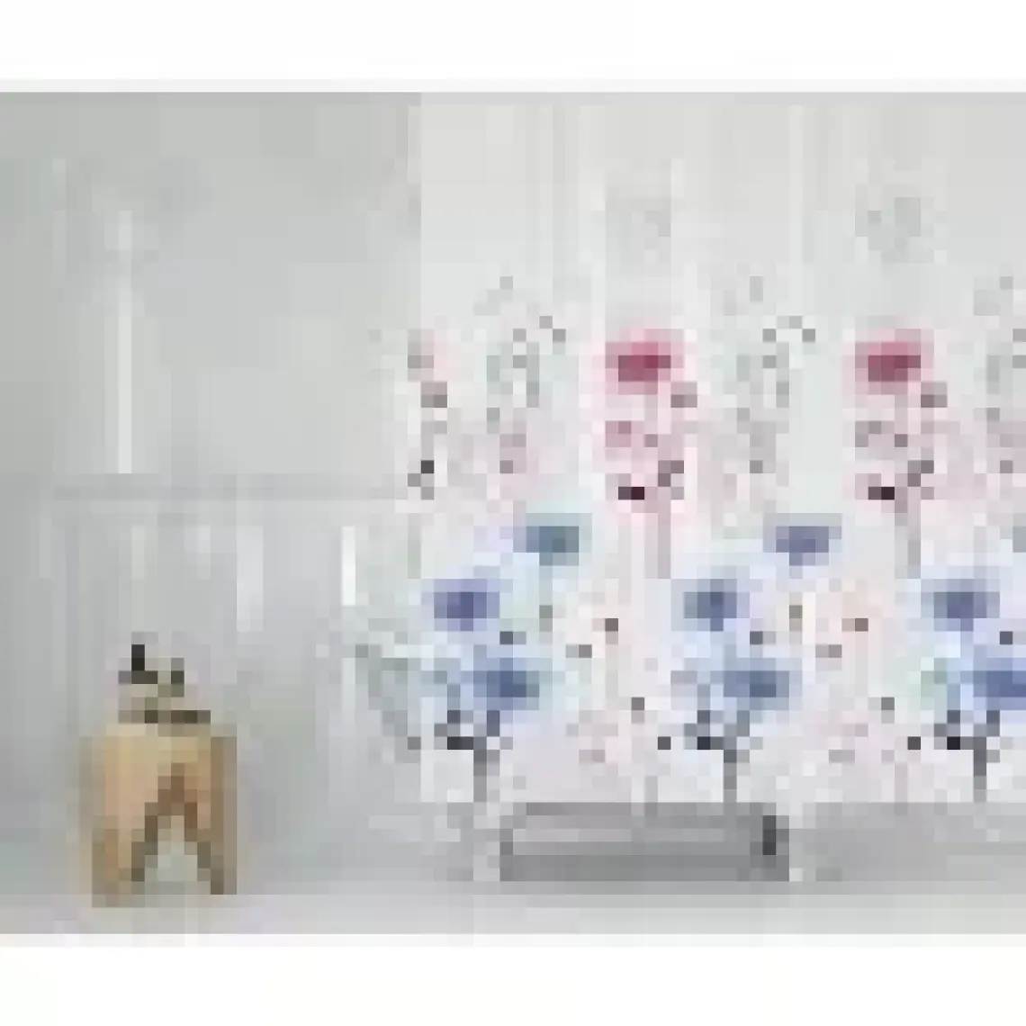 Zethome Tropik Banyo Duş Perdesi 8747 Tek Kanat 1X120X200