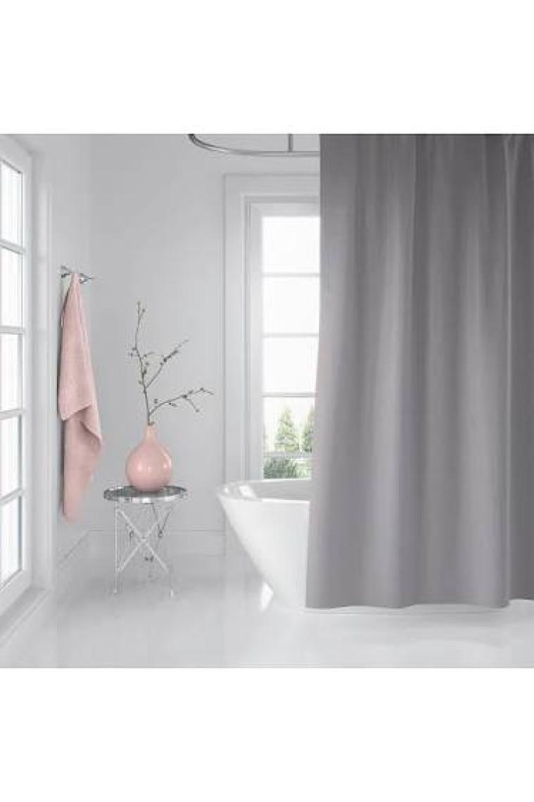 Zethome Jackline Banyo Duş Perdesi 0010 Gri Çift Kanat 2X120X200