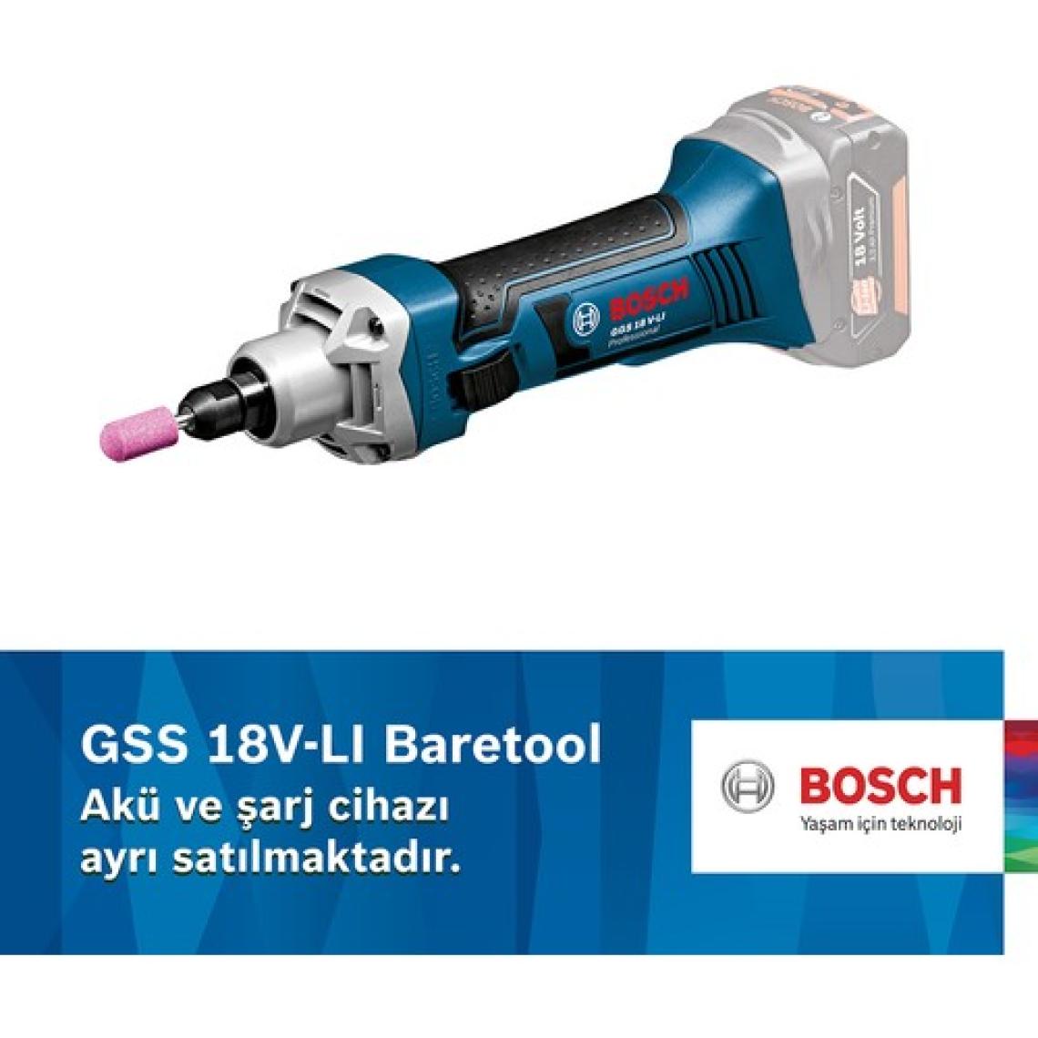 Bosch GGS 18V-LI Professional Akülü Kalıpçı Taşlama Makinesi (Akü ve Şarj Cihazı Dahil Değil)