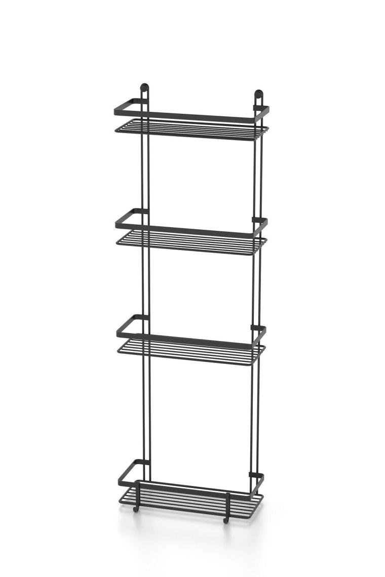 Tekno-tel 4 KATLI KANCALI BANYO RAFI SİYAH ES060H