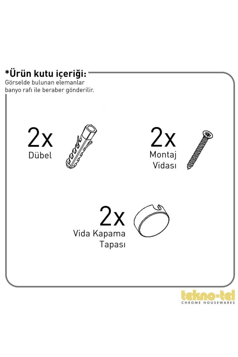 Tekno-tel 4 KATLI KANCALI BANYO RAFI SİYAH ES060H