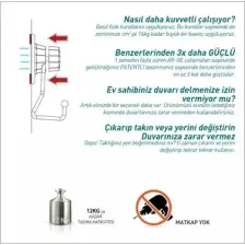 Tekno-tel Vakumlu 2 Katlı Banyo Rafı Krom DM256