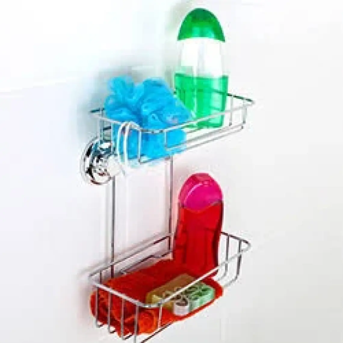 Tekno-tel Vakumlu 2 Katlı Banyo Rafı Krom DM256