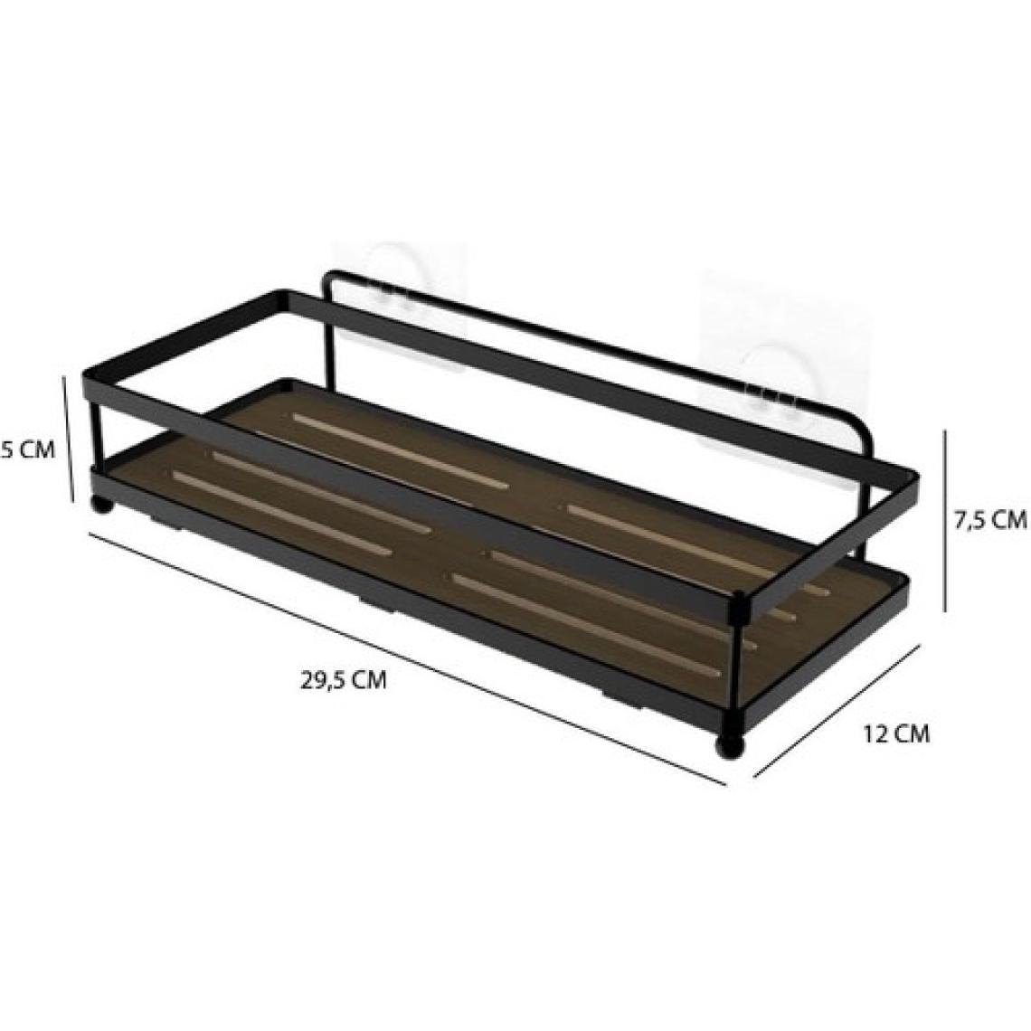 Tekno-tel Teknotel Yapışkanlı Kancalı 2'li Banyo & Mutfak Rafı Mat Siyah ST280H