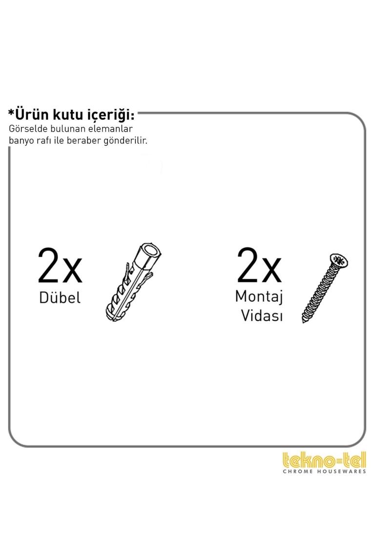 Tek Katlı Banyo & Mutfak Rafı Mat Siyah Es064