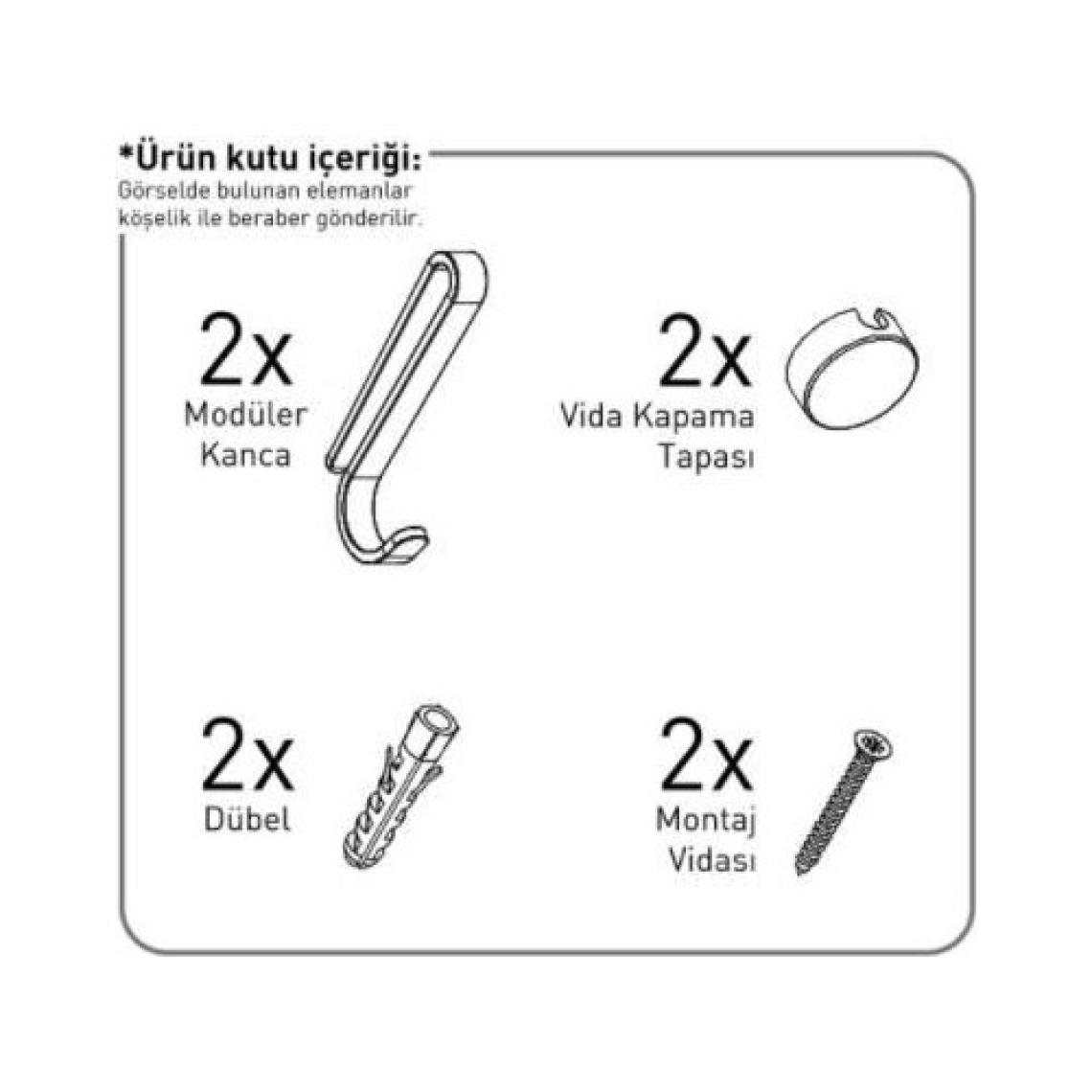 Geseus Paslanmaz Çelik Üç Katlı Kancalı Banyo Köşe Rafı Inox BK083H