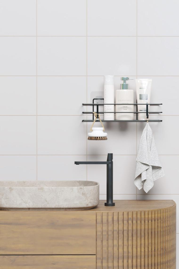 Zabata Yapışkanlı Banyo Rafı Duş Şampuanlık Duvar Düzenleyici Organizer 1 Adet