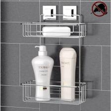 Geseus Yapışkanlı Iki Katlı Krom Banyo Rafı EF256