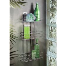 Sas Yapışkanlı Düz Banyo Düzenleyici Şampuanlık Duş Rafı Krom TŞ-03