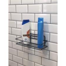 Sas Ömür Boyu Paslanmaz Banyo Mutfak Rafı Şampuanlık Banyo Düzenleyici Siyah Tş-01