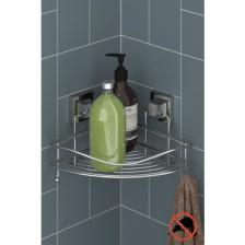 Geseus Yapışkanlı Askılı Tek Katlı Banyo Köşe Rafı Krom EF250