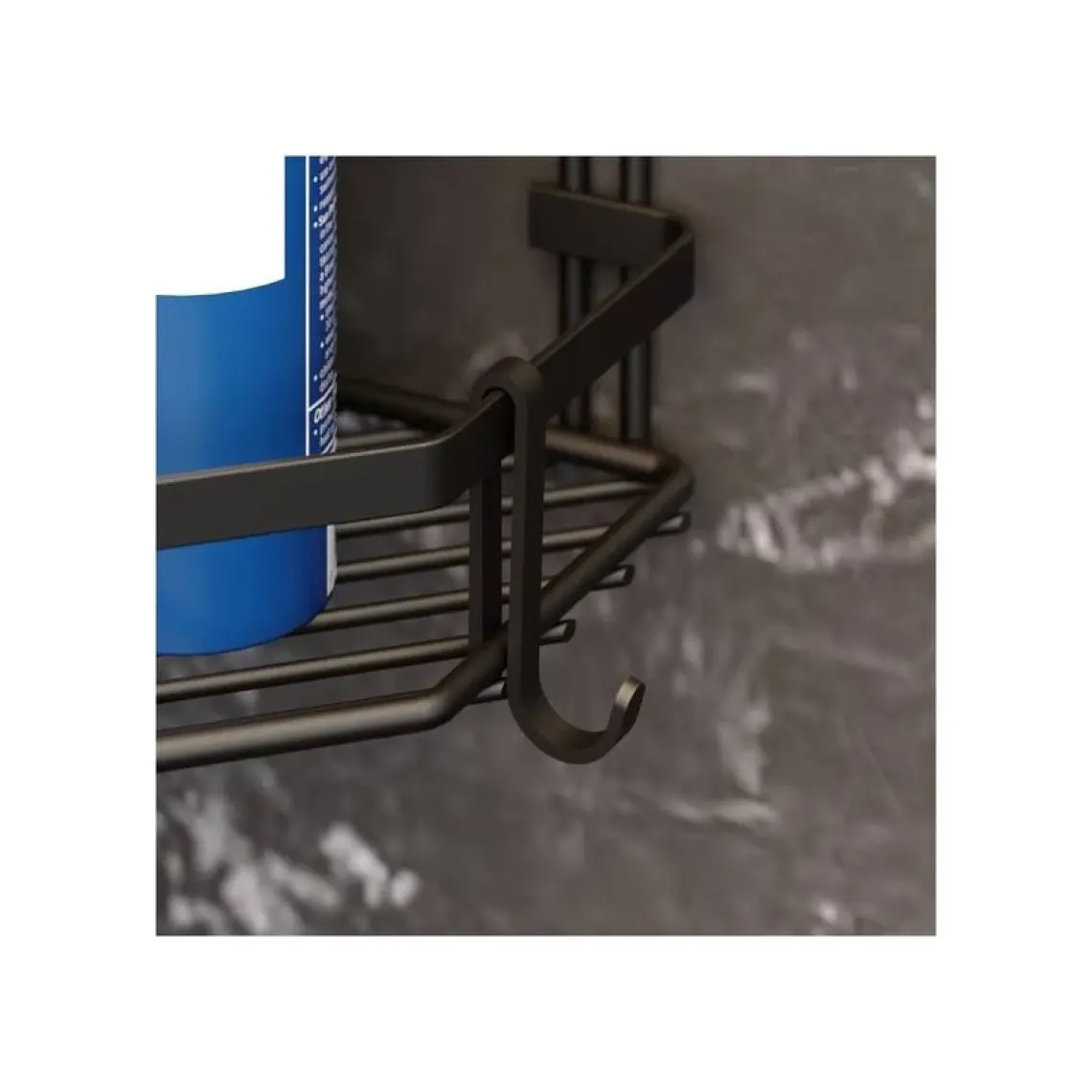 Tekno-tel 2 Katlı Banyo Rafı Mat Siyah Es075H