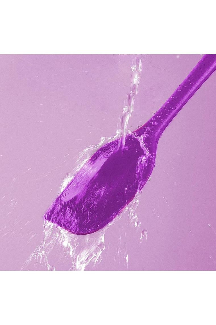 Viarella Silikon Kaşık Spatula Seti Yanmaz Yapışmaz Çizmez Mor 6'lı