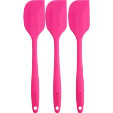 Viarella Silikon Spatula Set Büyük Boy Yanmaz Çizmez Fuşya 3'lü