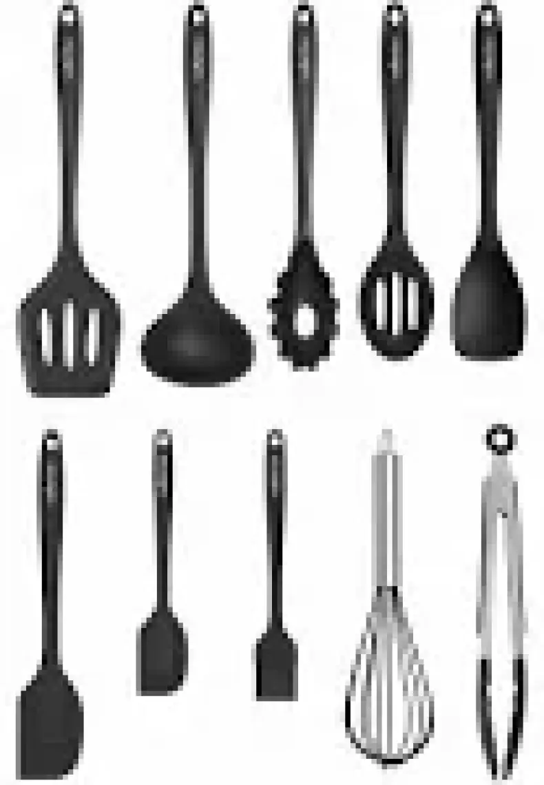 Valletta Salvatore 10 Parça Spatula Set Siyah