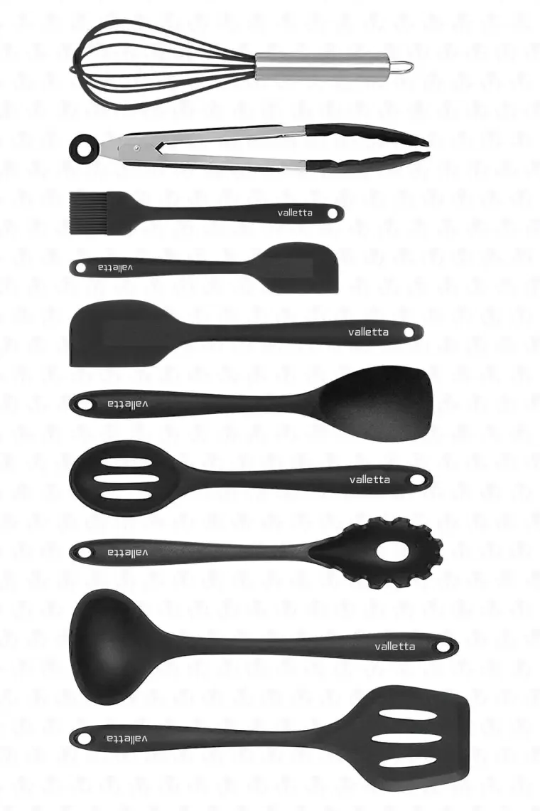 Valletta Salvatore 10 Parça Spatula Set Siyah