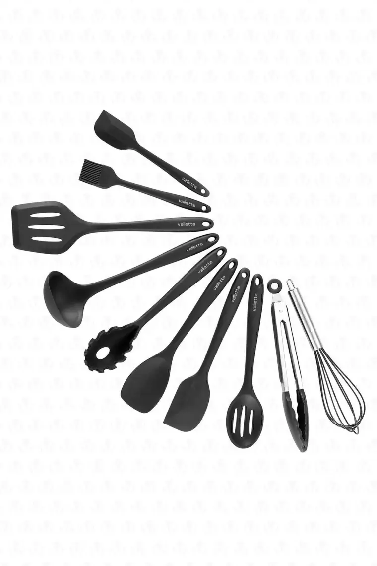 Valletta Salvatore 10 Parça Spatula Set Siyah