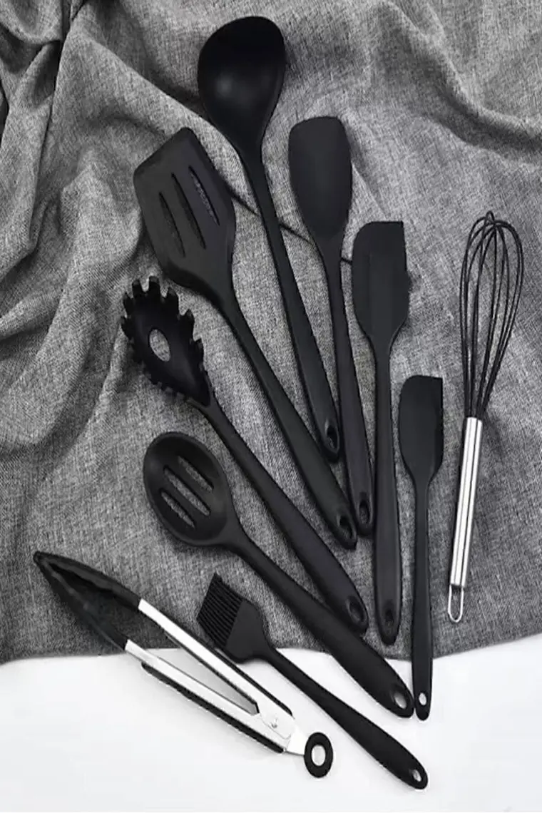 Valletta Salvatore 10 Parça Spatula Set Siyah