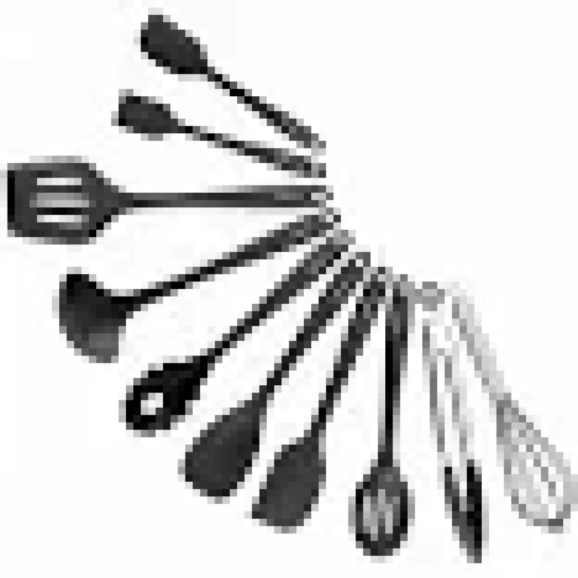 Valletta Salvatore 10 Parça Spatula Set Siyah