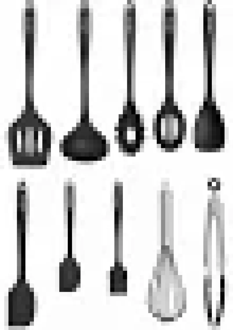 Valletta Salvatore 10 Parça Spatula Set Siyah