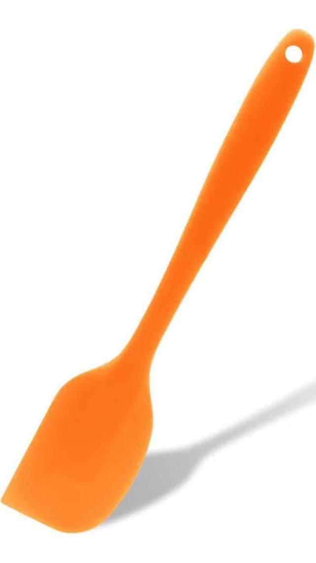 Viarella Silikon Spatula Büyük Boy Yanmaz Yapışmaz Çizmez Turuncu