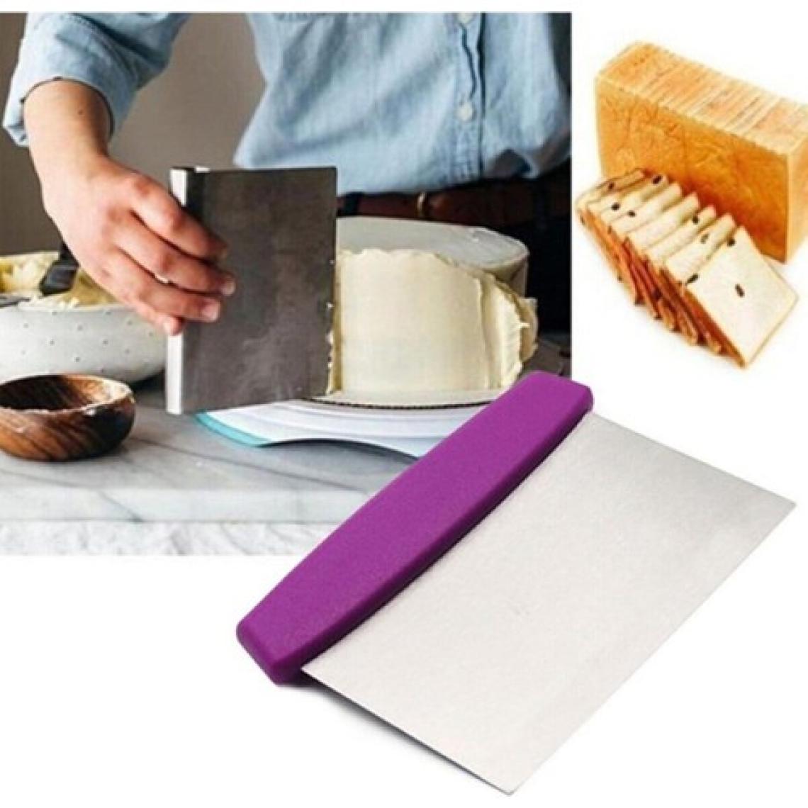 TeknoTrust Çelik pasta spatulası, turuncu, çok renkli, tek parça, hamur ve kazıma için ideal